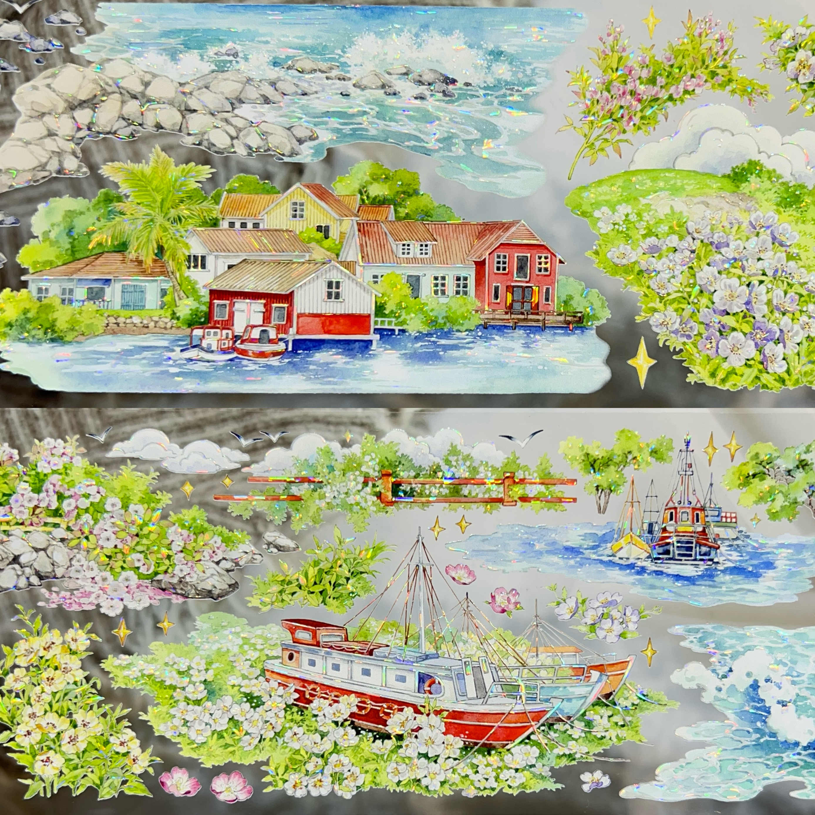 shine】マスキングテープ 星光天使 贝壳光 10m