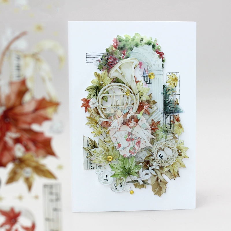 A【MOODTAPE】マステ 枫中飘落的旋律