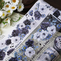 2.25〆【繁花】マスキングテープ maskingtape 黑花白韵