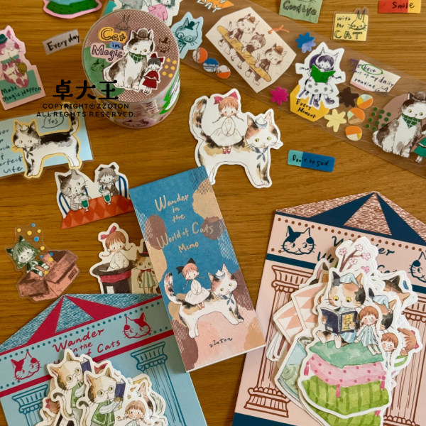 3月発送【molinta】マステ maskingtape molinta  猫的冒险