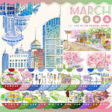 4.12〆【景物志】マスキングテープ maskingtape 3月新品 春桥黄樱花森林公园