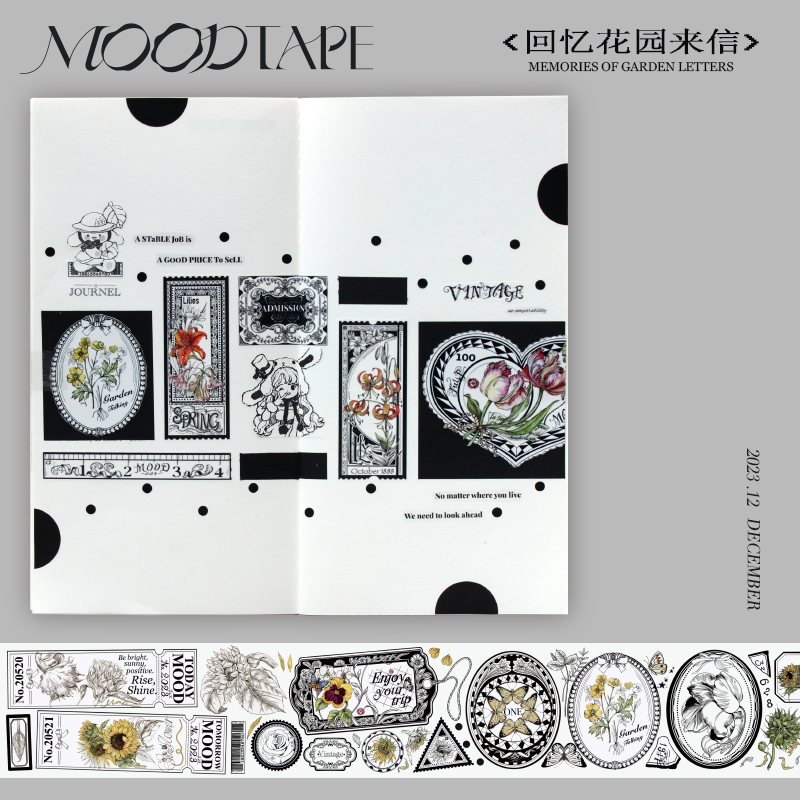 sale【MOODTAPE】マステ maskingtape 回忆花园来信