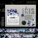 sale 100【MOODTAPE】マスキングテープ 鸢尾花永夜抄 镭射银pet 10m