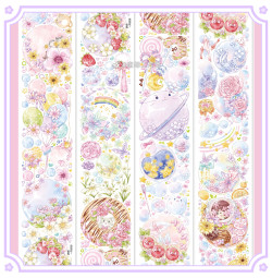 sale【蜜莓】マスキングテープ 泡泡花 水晶PET