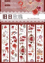 sale 100【trista】マステ maskingtape 旧日玫瑰
