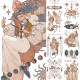 sale 100 【新七天】マスキングテープ  祈祷天使 深色 pet