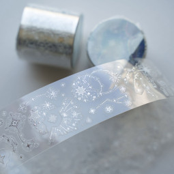 sale 100【hoshi奶芙】 マステ maskingtape 刺绣星白&雾霾蓝