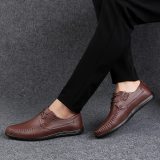 Male Leisure Shoes Big Size 37-45 casual Oxford Mens Genuine Leather Designer Shoes Men Luxury Shoes Black Business Sneaker %