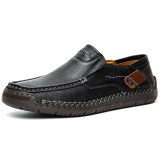 Business Formal Shoes 100% Cow Leather Casual Shoes Winter Men Loafers Slip on Fashion Moccasins Outdoor Tooling Shoes Size 48 %