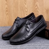 Male Leisure Shoes Big Size 37-45 casual Oxford Mens Genuine Leather Designer Shoes Men Luxury Shoes Black Business Sneaker %