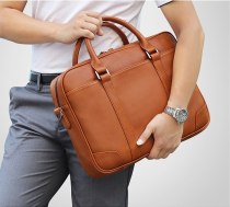 N74 High Quality Genuine Leather Handbags For Man Doctor Layer Working Bag 14  Laptop Brief Case Crossbody Shoulder Bag Men
