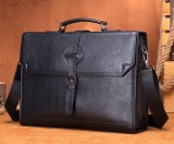 N82 Newsbirds Black Men's Leather Briefcase Bag Man Male Crossbody Bag Business Laptop Bag 13.6 Inch Computer Bags