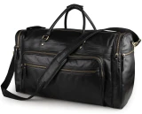 N160  60cm High Capacity Genuine Leather Travel Bag Duffle Bags Men Male Travelling Hand Luggage Big Size Black Mens Weekend Bag