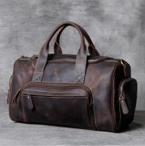 N88 MAHEU 2020 New Fashion Brand Designer Business Trip Travel Bag For Man Outdoor Genuine Leather Shoe Duffle Bag Male Coffee Black