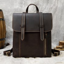 N65 Vintage Fashion Leather Backpack Men Women Unisex Travel Backpacks Brown Cow Leather Bagpack Male Female Retro Daypack
