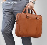 N74 High Quality Genuine Leather Handbags For Man Doctor Layer Working Bag 14  Laptop Brief Case Crossbody Shoulder Bag Men