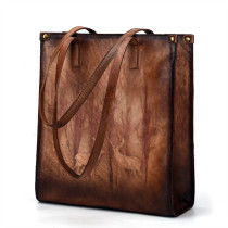 N71 Nesitu High Quality Vintage Vegetable Tanned Genuine Leather Women Handbags Lady Shoulder Bags Woman Totes M8001