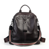 N61  Highend New Fashion Black Red Coffee Grey Genuine Leather Women Backpacks Girl Real Skin Female Lady Shoulder Bags M007