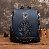 N83 100% Genuine Leather Women's Backpack Female Girl Shoulder Bag High Quality New Fashion A4 Vintage Grey Coffee Brown M3622