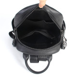 N43 High Quality Fashion Black Genuine Leather Small Women Backpacks For Girl Real Skin Female Lady Shoulder Bags M113