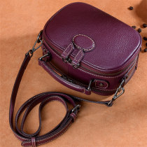 Nesitu Highend New Fashion Purple 100% Genuine Leather Small Women Messenger Bags For Girl Handbag Female Shoulder Bag M10105