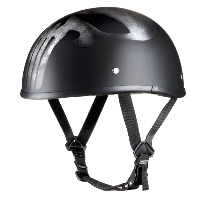 Micro Slim Beanie Low Profile Motorcycle Helmet Skull Print