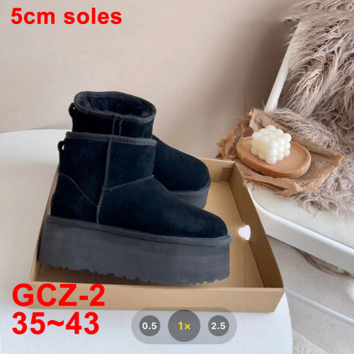 Men's and women's winter thick soled boots