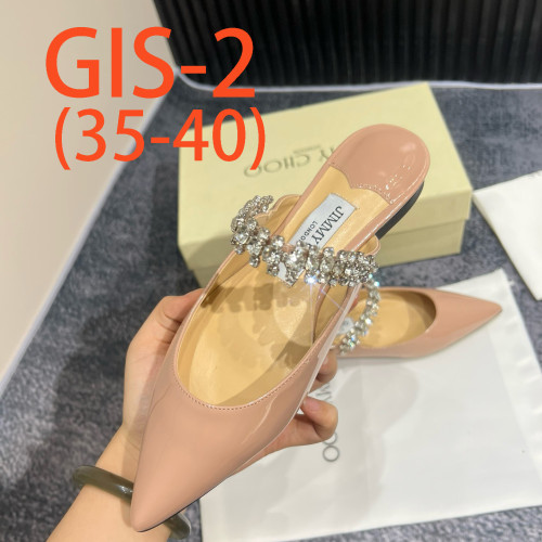Ladies' low heeled pointed half drag sandals