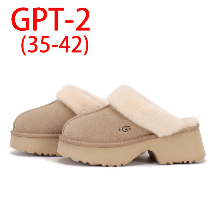 Men's and women's thick soled winter fur shoes