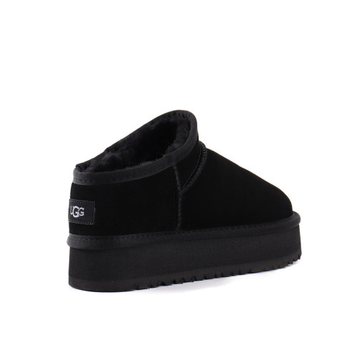 Men's and women's thick soled winter fur shoes
