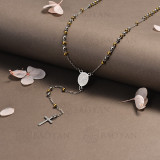 rosario en acero inoxidable -SSNEG95-16397