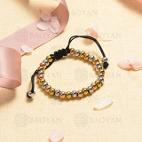 pulseras de bolitas natural con charms -SSBTG95-16371