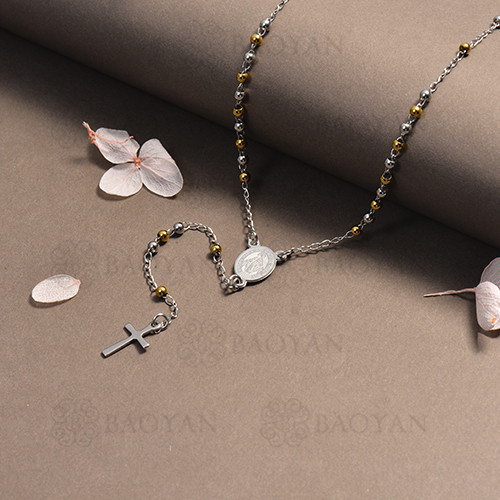 rosario en acero inoxidable -SSNEG95-16384