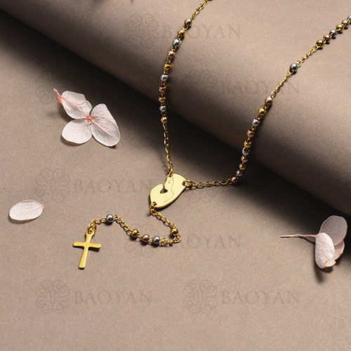 rosario en acero inoxidable -SSNEG95-16383