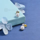 aretes de perla en acero inoxidable -SSEGG143-10241-E