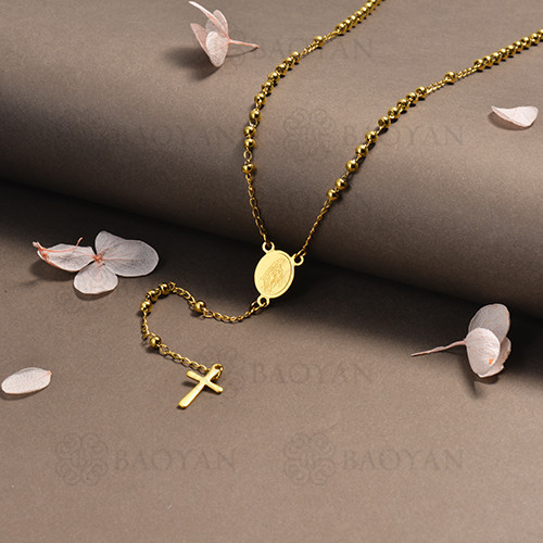 rosario en acero inoxidable -SSNEG95-16389
