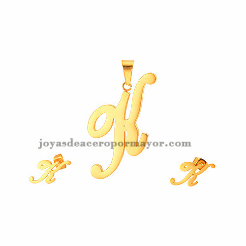 US$ 2.6 - joyeria personalizada online en letra K en acero inoxidable -  Joyas De Acero Por Mayor