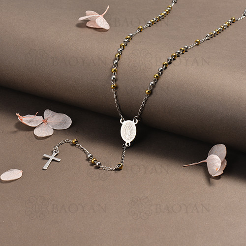 rosario en acero inoxidable -SSNEG95-16402