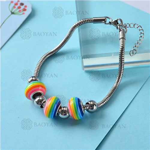 US$ 1.82 ~ US$ 2.27 - pulsera de estilo pandora en acero inoxidable  -SSBTG92-9244 - Joyas De Acero Por Mayor
