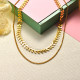 Stainless Steel Choker Multilayered Necklace -SSNEG143-15923-G