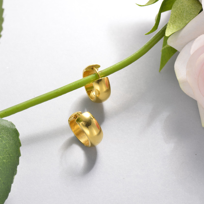 Stainless Steel Huggies -SSEGG143-15873-G