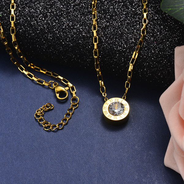 US 1.15 US 2.30 Collar de Acero Inoxidable para Mujer SSNEG14221610 Joyas De Acero Por
