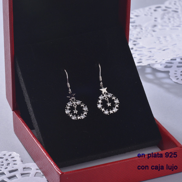 Aretes de Plata 925 con Circones para Mujer -PLEGG190-22416