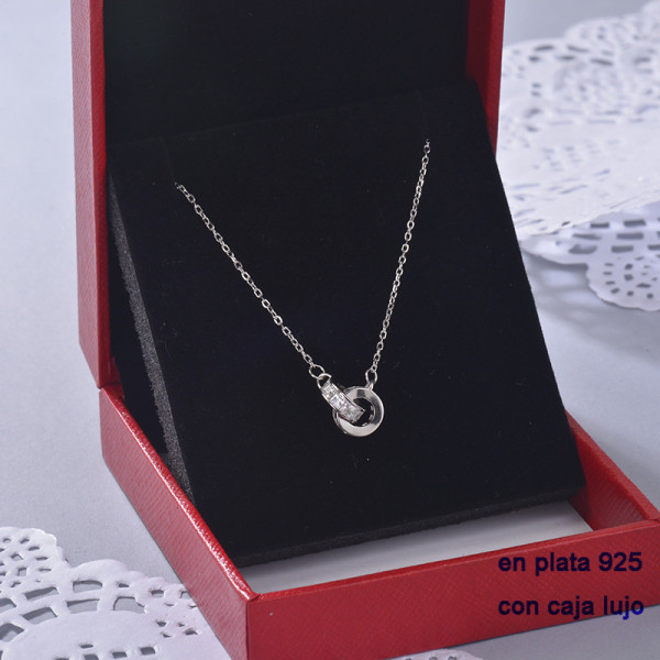 Collar de Plata 925 con Circones para Mujer -PLNEG190-22402