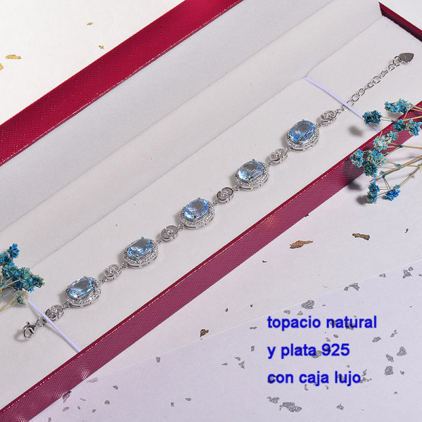 Pulsera de Plata con piedra preciosa natural-PLBTG196-22904