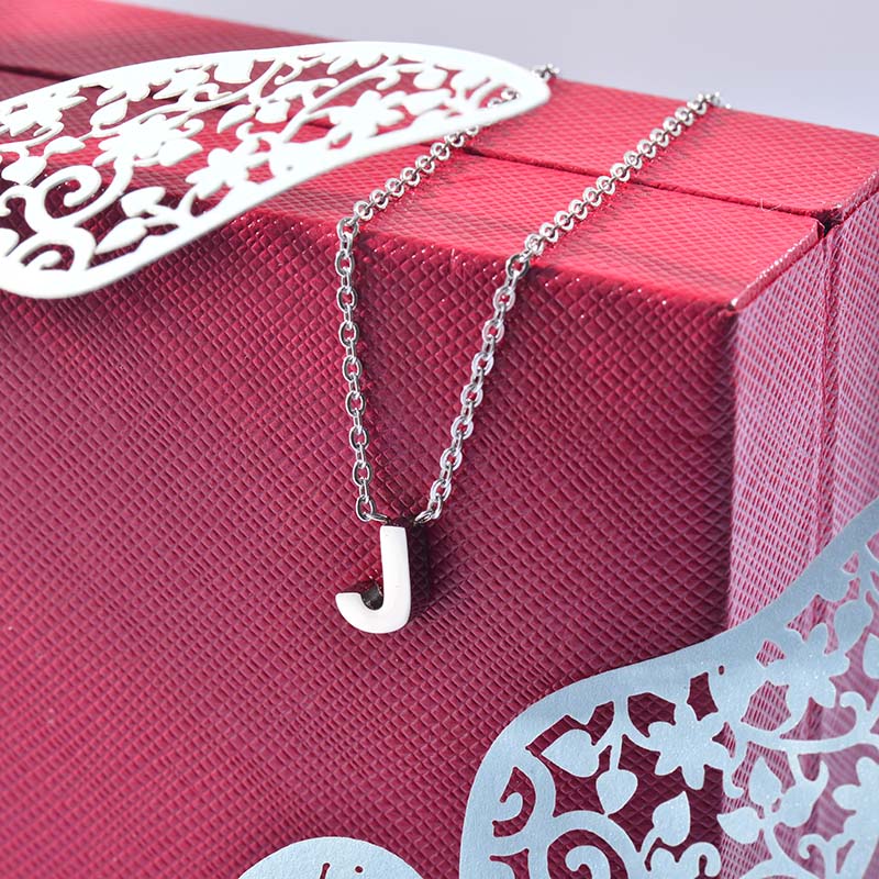 Collares de Inicial Letra en Acero Inoxidable -SSNEG143-24654