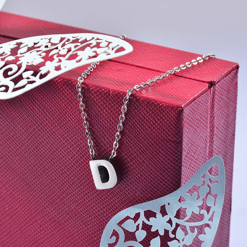 Collares de Inicial Letra en Acero Inoxidable -SSNEG143-24648