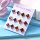sets de aretes en acero inoxidable -SSEGG126-24334