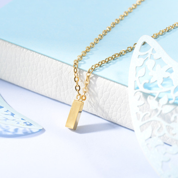 Collares de Inicial Letra en Acero Inoxidable -SSNEG143-24633