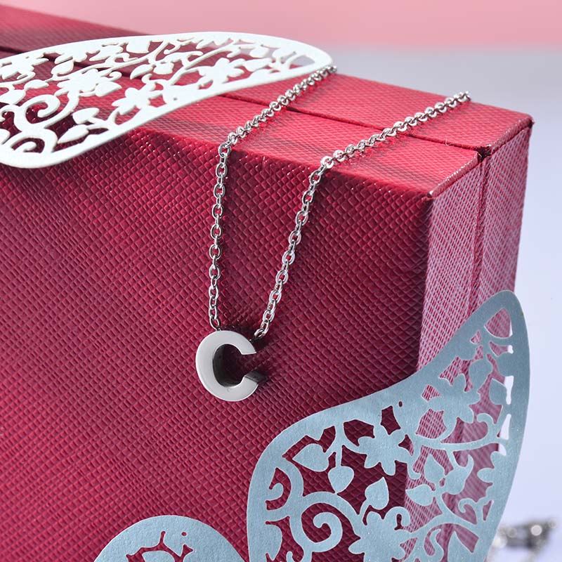 Collares de Inicial Letra en Acero Inoxidable -SSNEG143-24647